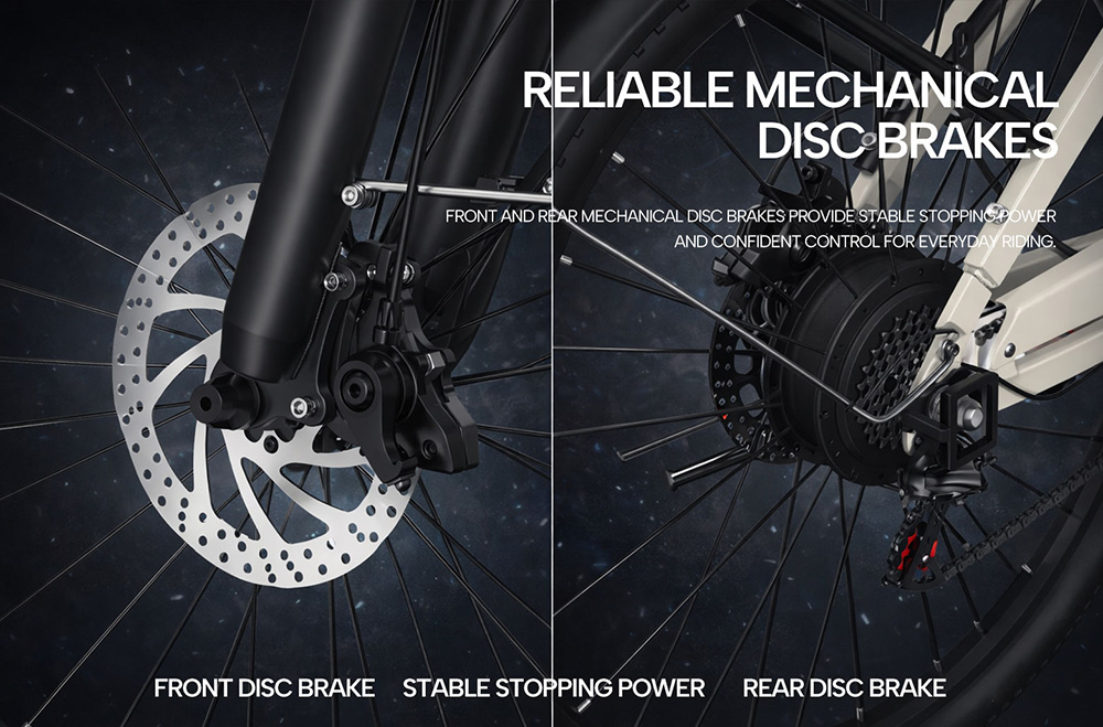 PIXAR C1 Electric Bike 250W Motor 36V 13Ah Battery 25km/h Max Speed 65km Range 27 5'×1 95' Tires Shimano 7-Speed 150kg