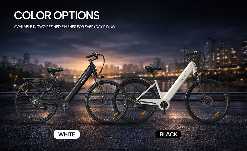 PIXAR C1 Electric Bike 250W Motor 36V 13Ah Battery 25km/h Max Speed 65km Range 27 5'×1 95' Tires Shimano 7-Speed 150kg