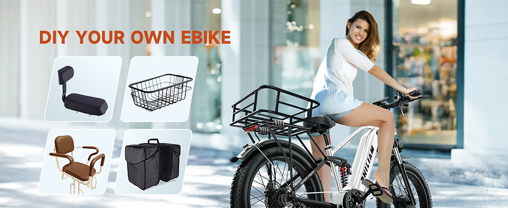 PHILIAM F3 PRO Dual Motor Electric Bike  1000W*2  3000W Peak   52V 23Ah Battery  37 MPH  100 Mile Range  26
