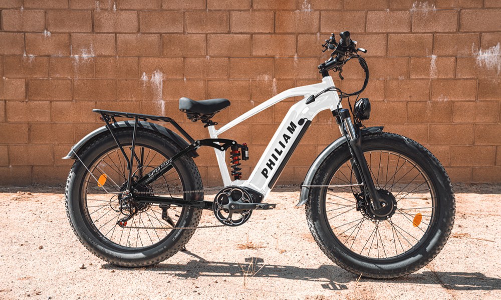 PHILIAM F3 PRO Dual Motor Electric Bike  1000W*2  3000W Peak   52V 23Ah Battery  37 MPH  100 Mile Range  26