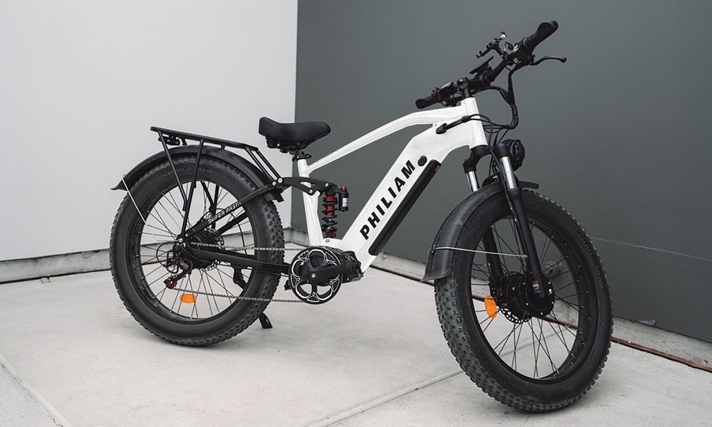 PHILIAM F3 PRO Dual Motor Electric Bike  1000W*2  3000W Peak   52V 23Ah Battery  37 MPH  100 Mile Range  26
