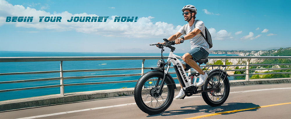 PHILIAM F3 PRO Dual Motor Electric Bike  1000W*2  3000W Peak   52V 23Ah Battery  37 MPH  100 Mile Range  26