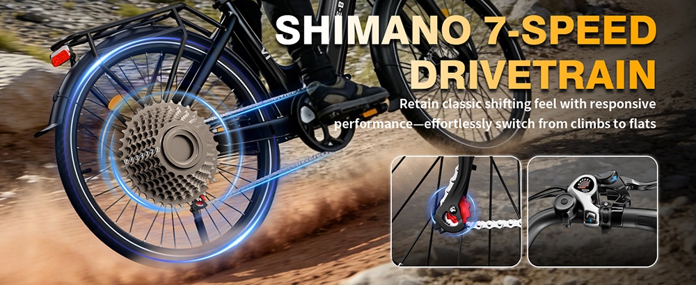E·Bycco V1 Electric Bike 250W Motor 500W Peak 36V 15 6Ah Removable Battery 25km/h Max Speed Up to 90km Range 28' Commut