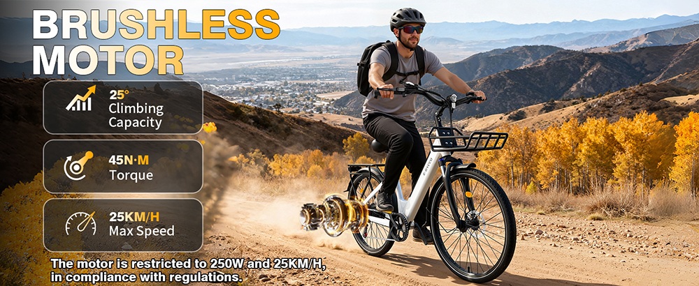E·Bycco V1 Electric Bike 250W Motor 500W Peak 36V 15 6Ah Removable Battery 25km/h Max Speed Up to 90km Range 28' Commut