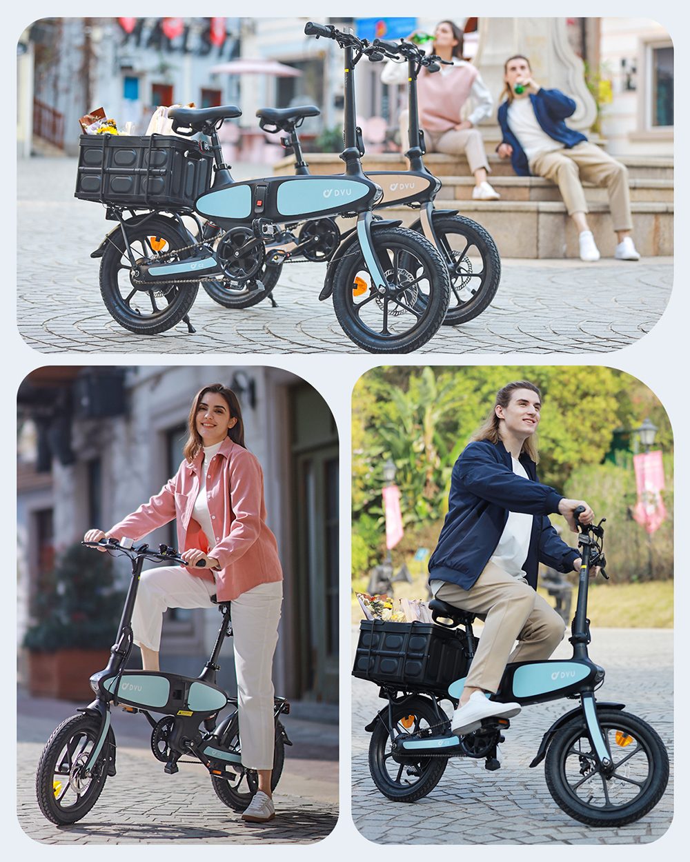 DYU C2 Foldable Electric Bike  250W Motor  48V 7 5Ah Battery  25km Max Speed  50km Range  16