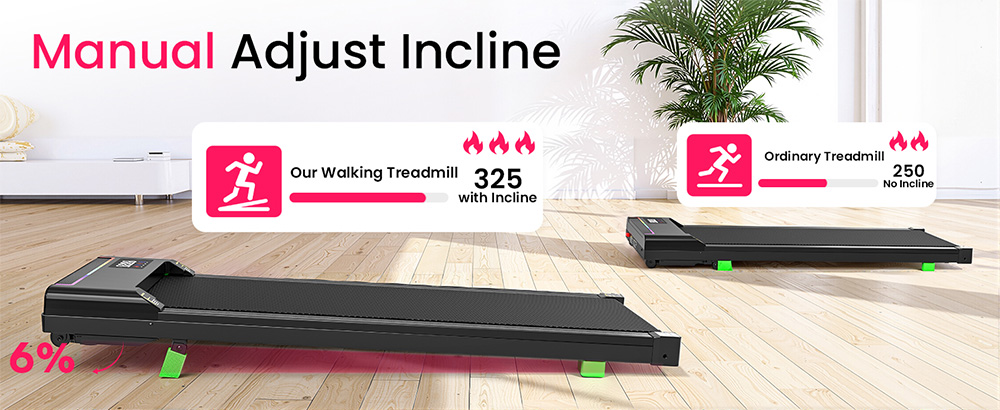 Akluer P03-B Brushless Treadmill with 6% Incline  2 5HP Quiet Motor  0 6-4MPH Speed  38x88cm Running Area  150kg Max Load  LED
