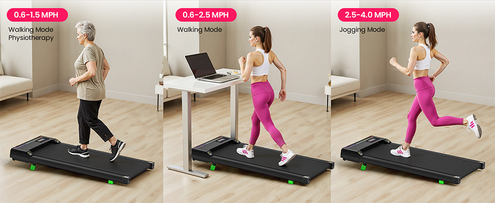 Akluer P03-B Brushless Treadmill with 6% Incline  2 5HP Quiet Motor  0 6-4MPH Speed  38x88cm Running Area  150kg Max Load  LED