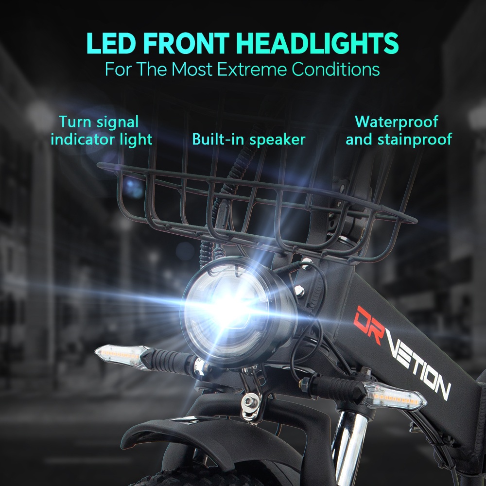 DRVETION AT20 Pro Electric Bike 750W BAFANG Motor 48V 20Ah Samsung Battery Up to 130km Range 45km/h Max Speed 20×4 0