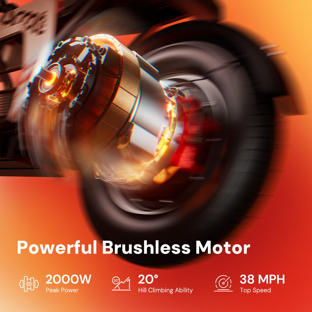 iScooter DX5Pro Electric Scooter 2000W Brushless Motor 60km/h Top Speed 52V 20Ah Battery Up to 100km Range 17