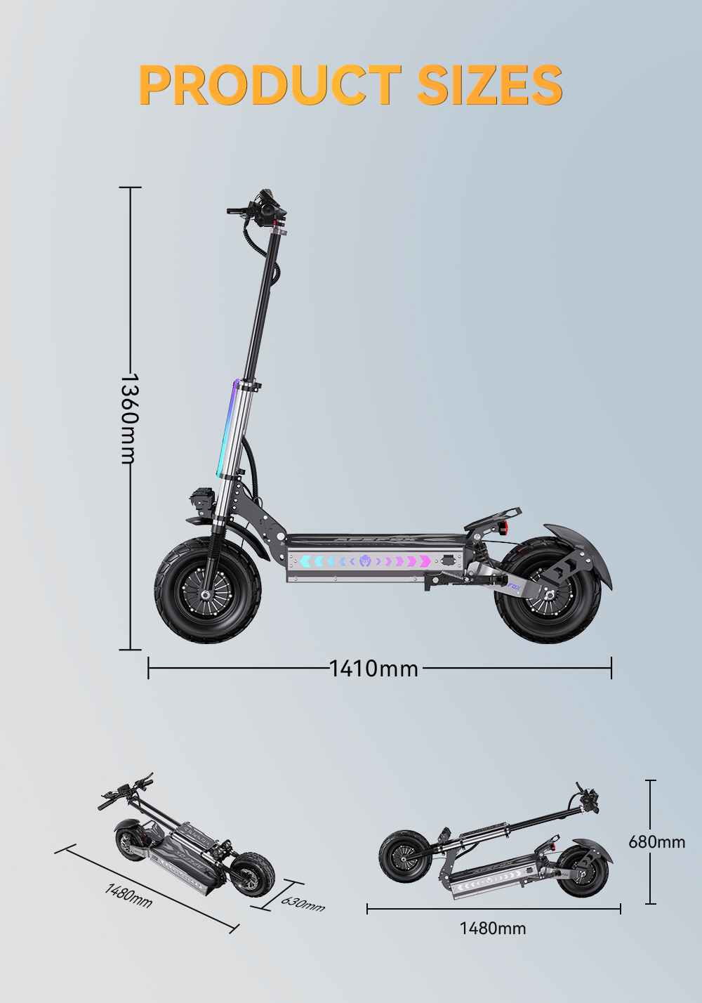 APEFOX T90 Electric Scooter 2100W*2 Motor 60V 31 2Ah Battery 13 inch Tires 85km/h Max Speed 100km Range Hydraulic Disc Br