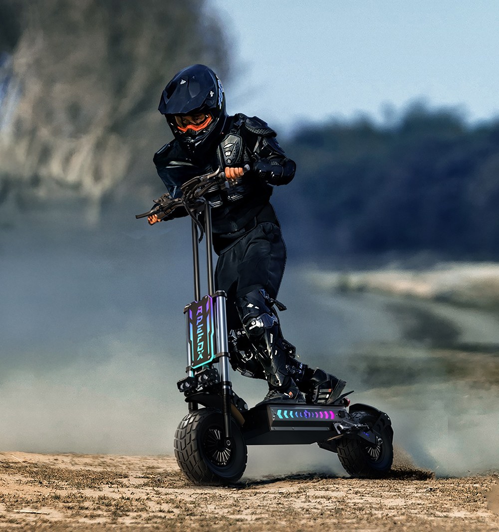 APEFOX T90 Electric Scooter 2100W*2 Motor 60V 31 2Ah Battery 13 inch Tires 85km/h Max Speed 100km Range Hydraulic Disc Br