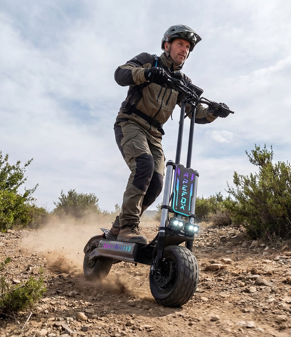 APEFOX T90 Electric Scooter 2100W*2 Motor 60V 31 2Ah Battery 13 inch Tires 85km/h Max Speed 100km Range Hydraulic Disc Br