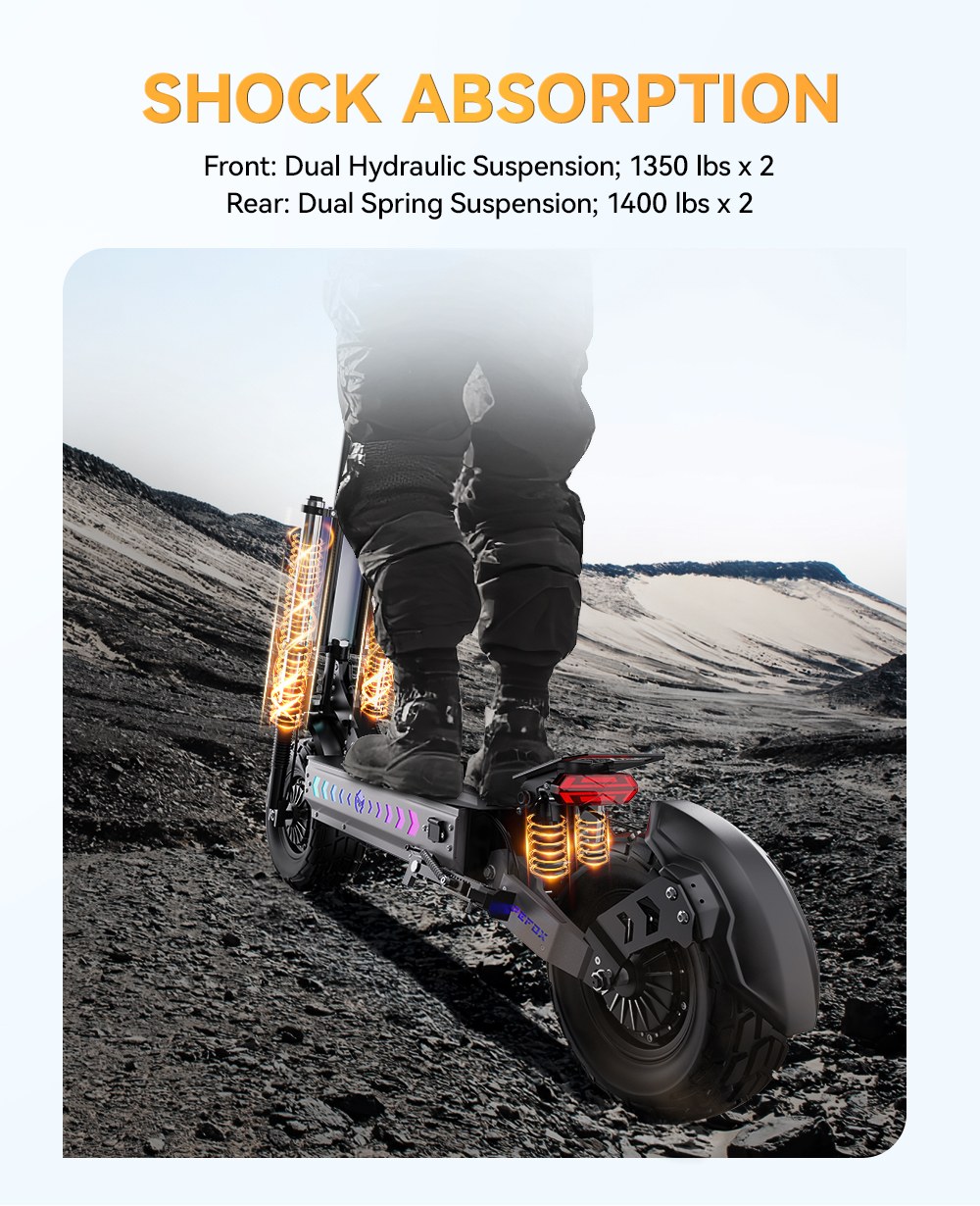 APEFOX T90 Electric Scooter 2100W*2 Motor 60V 31 2Ah Battery 13 inch Tires 85km/h Max Speed 100km Range Hydraulic Disc Br