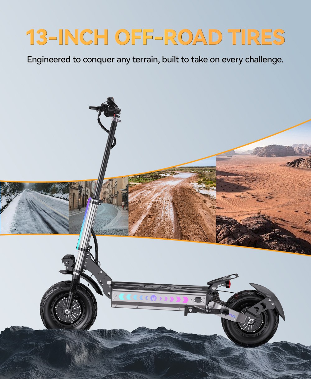 APEFOX T90 Electric Scooter 2100W*2 Motor 60V 31 2Ah Battery 13 inch Tires 85km/h Max Speed 100km Range Hydraulic Disc Br