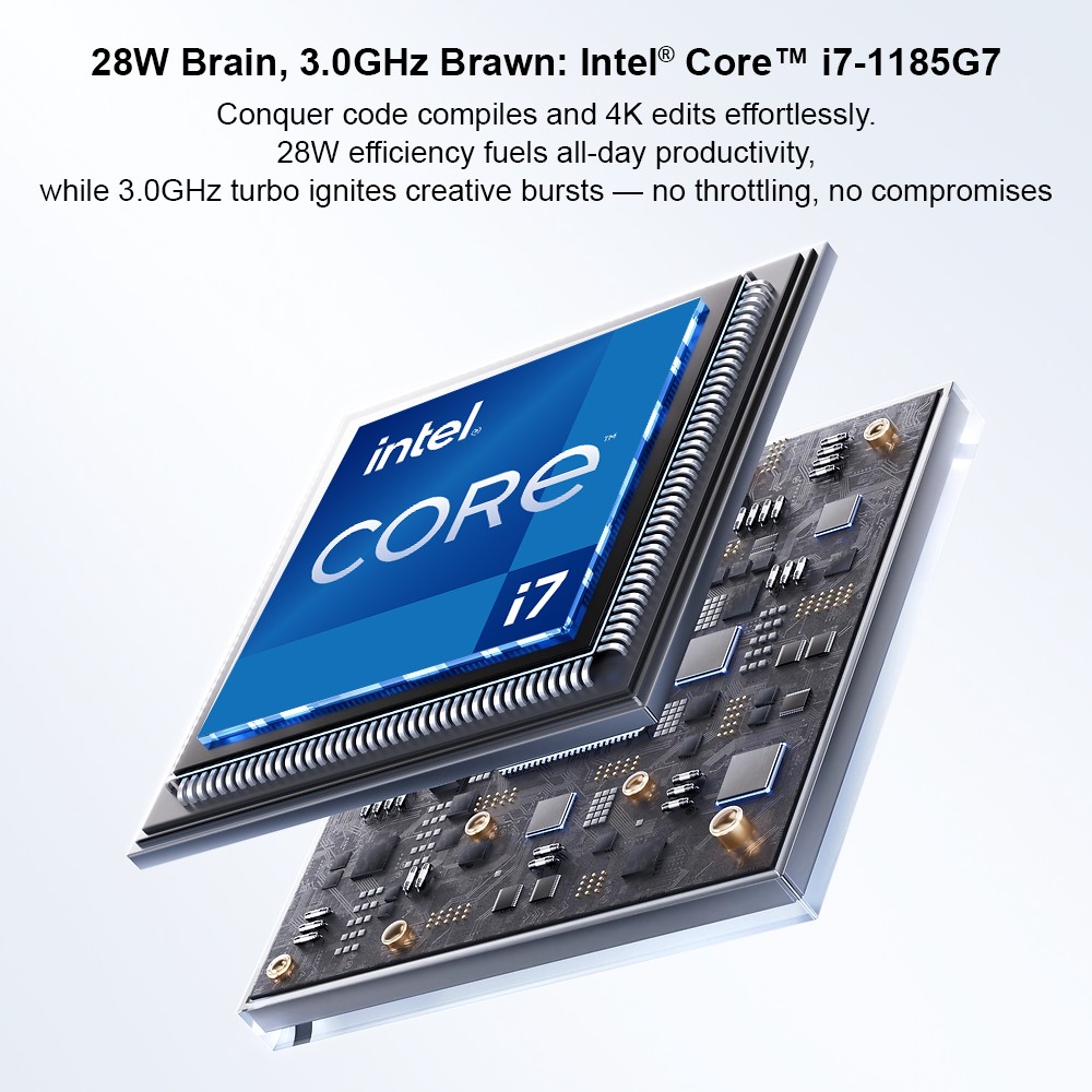 Ninkear M7 Mini PC  Intel Core i7-1185G7 4 Cores Max 4 8GHz  16GB RAM 512GB SSD  Dual HDMI 4K Display   Type-C  WiFi 6 Bluetoot