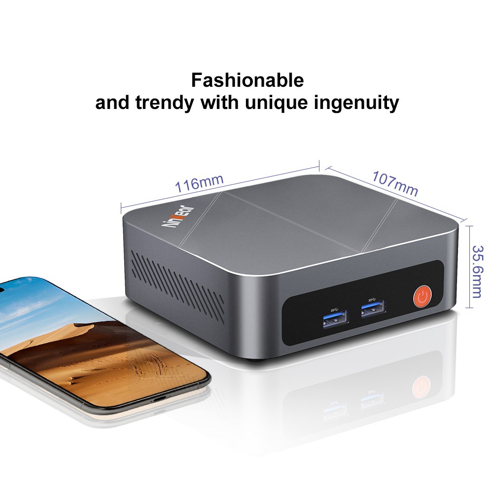 Ninkear M7 Mini PC  Intel Core i7-1185G7 4 Cores Max 4 8GHz  16GB RAM 512GB SSD  Dual HDMI 4K Display   Type-C  WiFi 6 Bluetoot