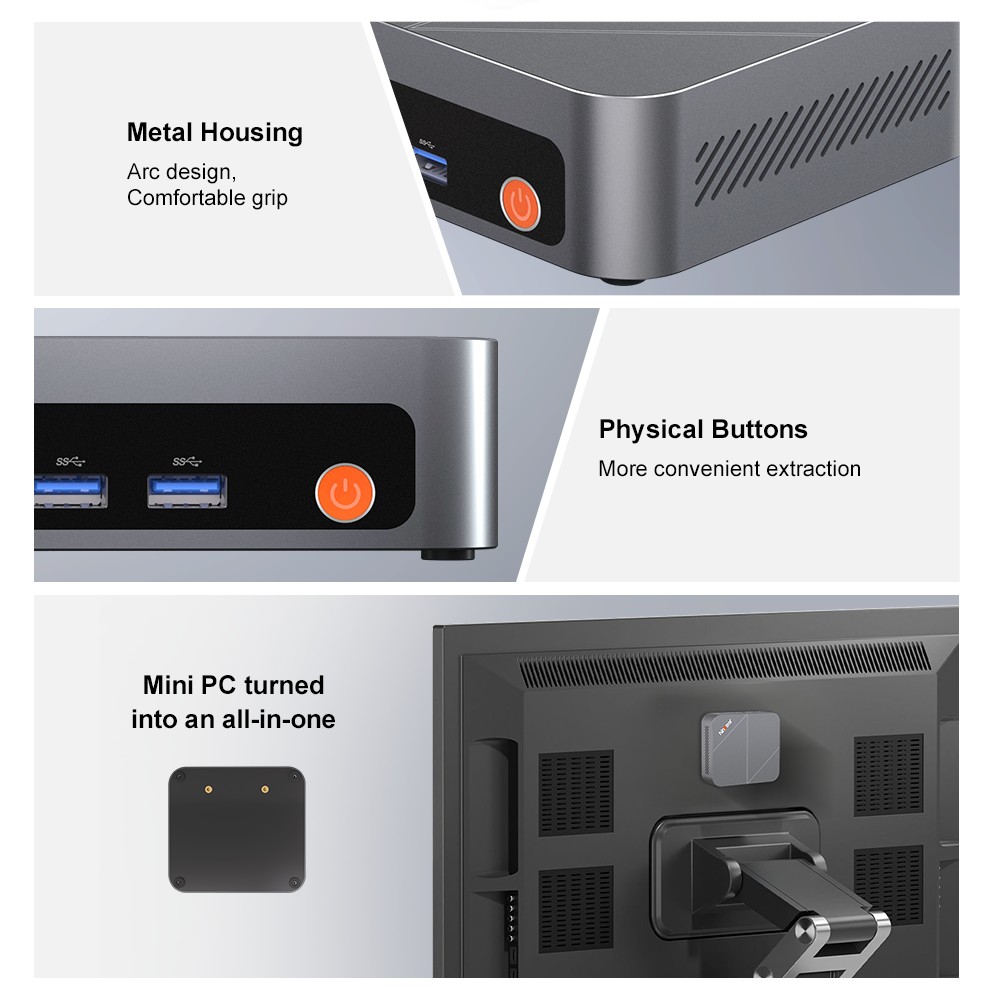 Ninkear M7 Mini PC  Intel Core i7-1185G7 4 Cores Max 4 8GHz  16GB RAM 512GB SSD  Dual HDMI 4K Display   Type-C  WiFi 6 Bluetoot