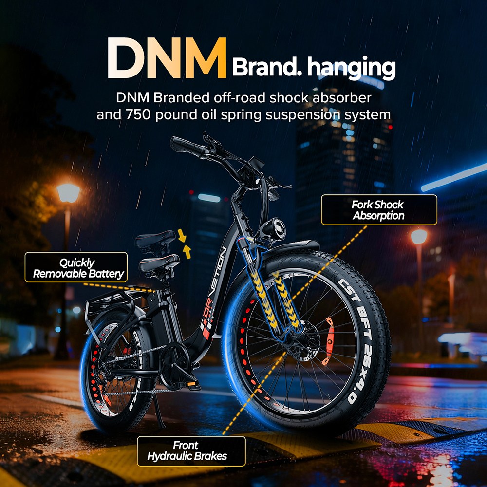 DRVETION CTR26 1000W Electric Bike  26”×4 0