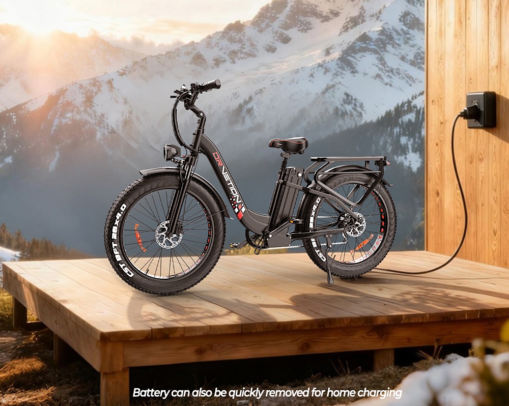 DRVETION CTR26 1000W Electric Bike  26”×4 0