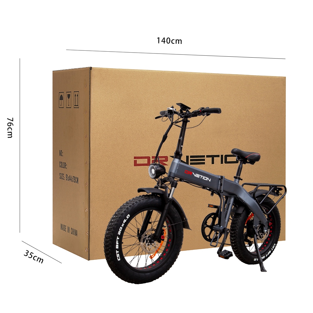 DRVETION BT20 1000W Foldable Electric Bike  20”×4 0