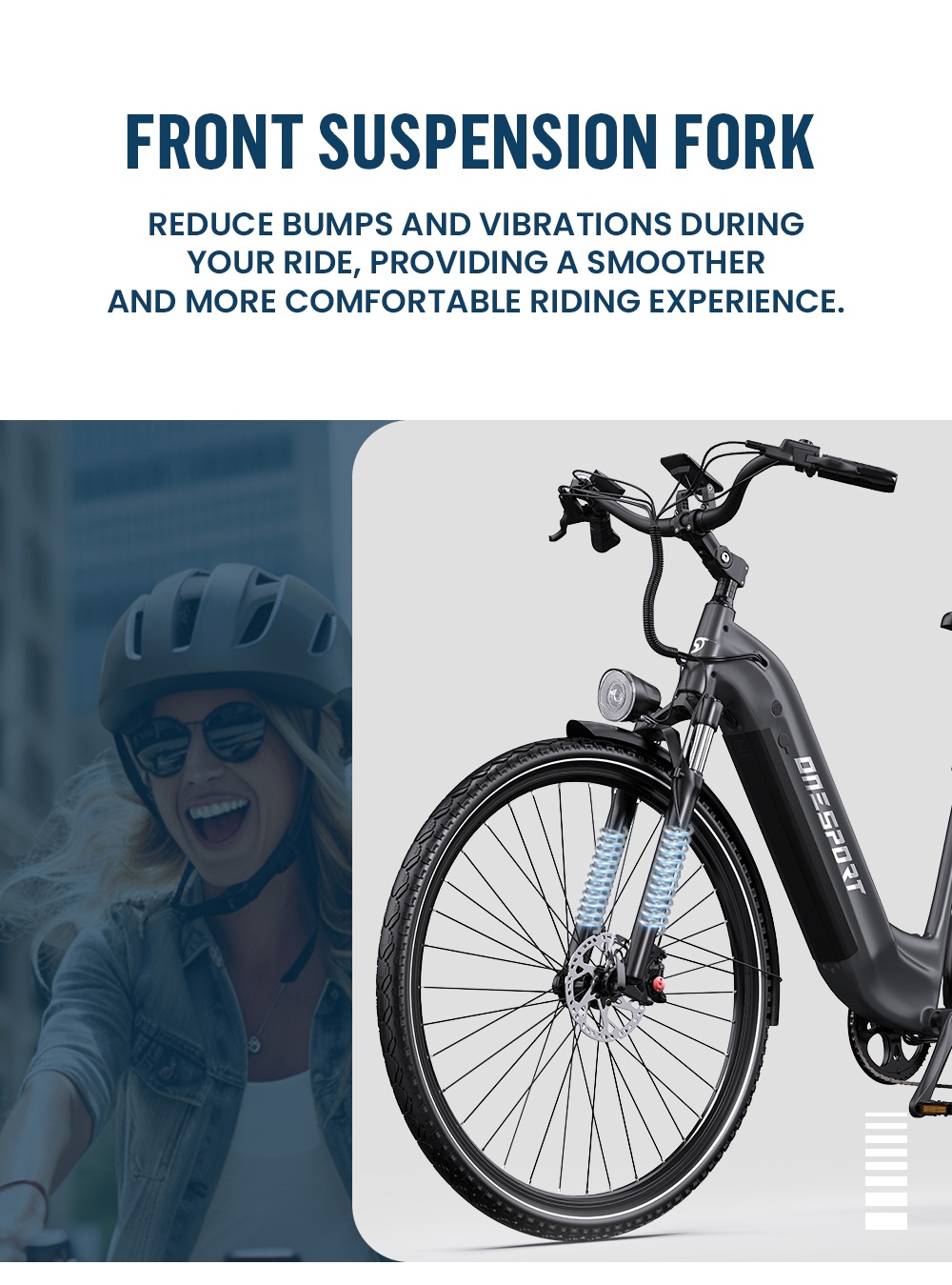 ONESPORT OT05 Pro Electric Bike 250W Motor 36V 22 5Ah Battery 700*50C Tires 25km/h Max Speed 140km Range Hydraulic Disc B