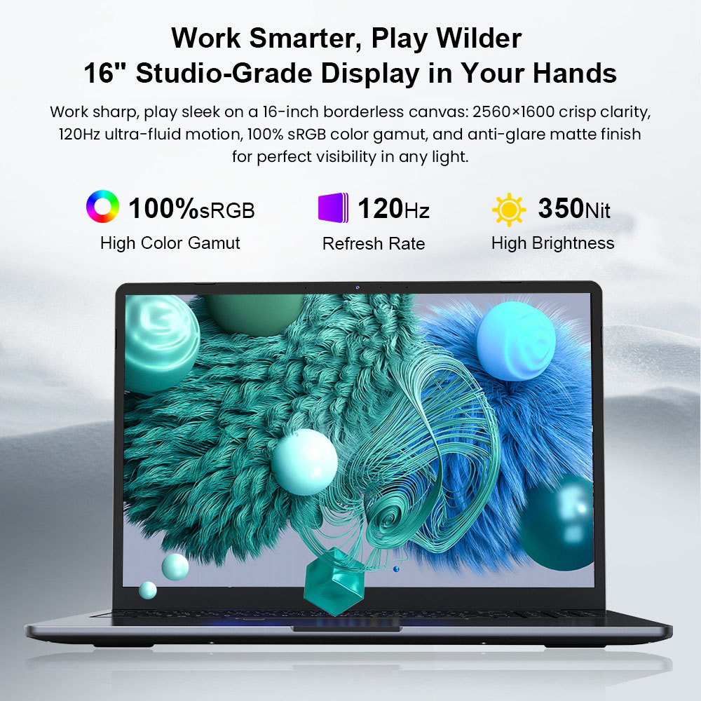 Ninkear A15 Pro Laptop  16 Inch 2 5K 120Hz IPS Display  AMD Ryzen 5 5500U  16GB DDR4 RAM  1TB SSD  AMD Radeon Graphics  WiFi 6