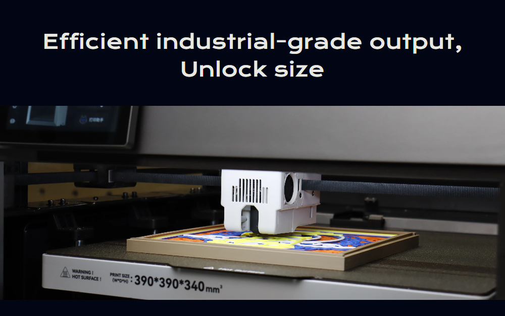 QIDI Max4 3D Printer CoreXY System 800mm/s Speed 370℃ High-Temp 65℃ Heated Chamber 390×390×340mm Build Volume AI Ca