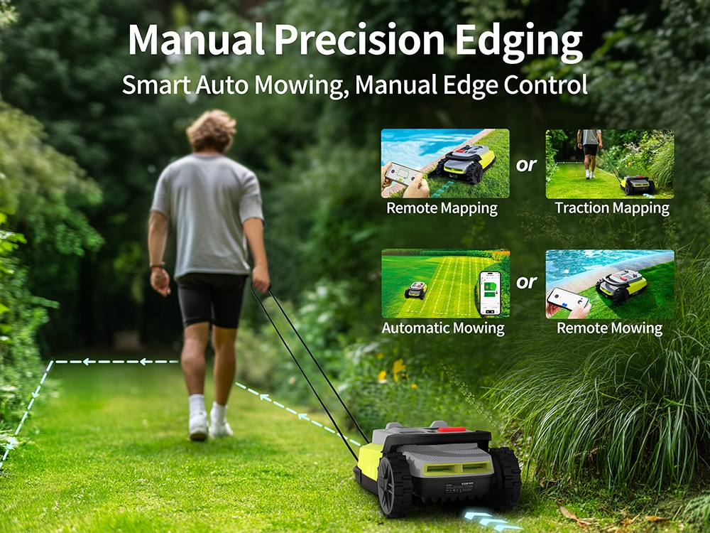 UBHOME M10 Robotic Lawn Mower RTK AI Vision Navigation No Perimeter Wire 7000㎡ Coverage Multi-Zone Up to 15 55% Slop