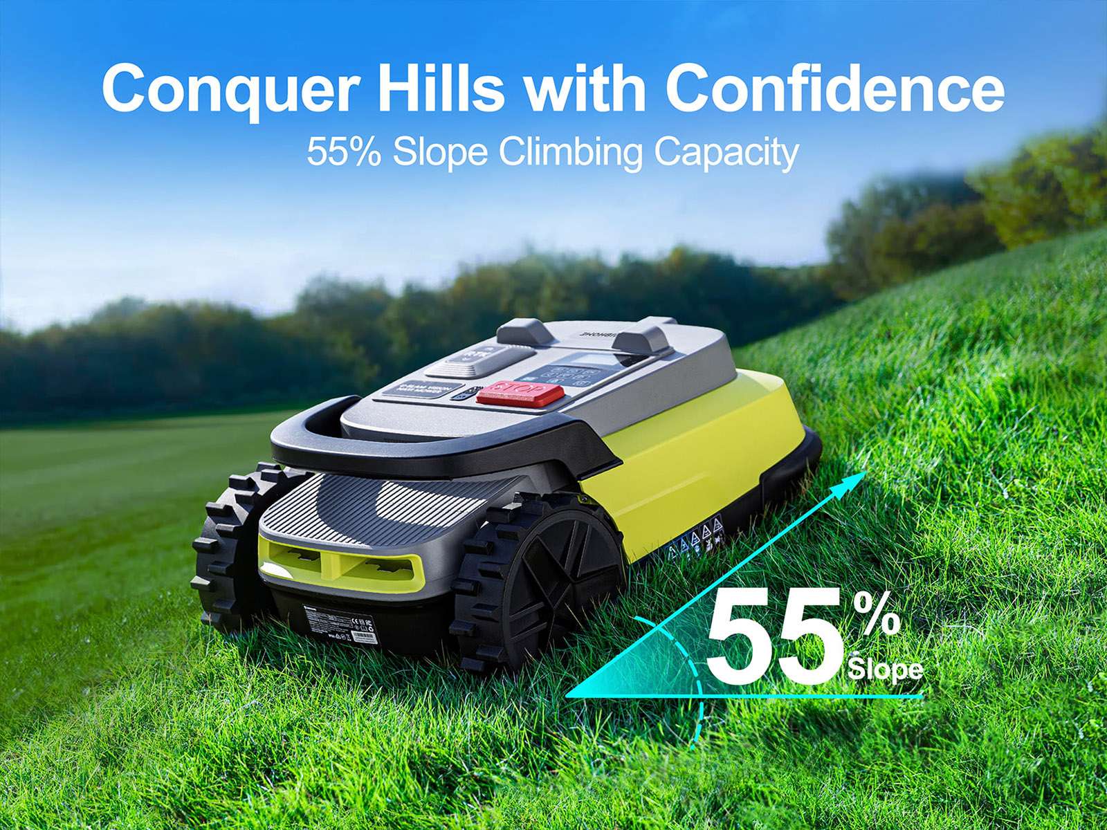 UBHOME M10 Robotic Lawn Mower RTK AI Vision Navigation No Perimeter Wire 7000㎡ Coverage Multi-Zone Up to 15 55% Slop