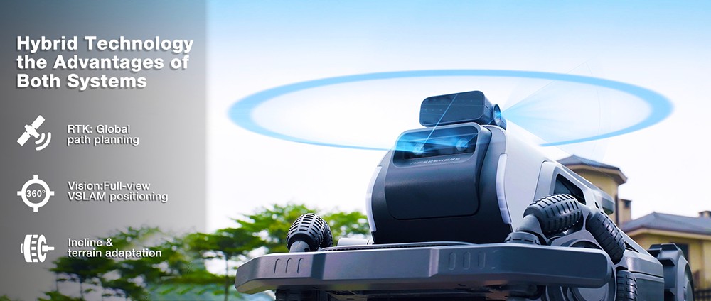 AIRSEEKERS TRON Robotic Lawn Mower  RTK   VIO   3D Vision Navigation  15Ah Battery  200m²/h Efficiency  300mm Cutting Width  3