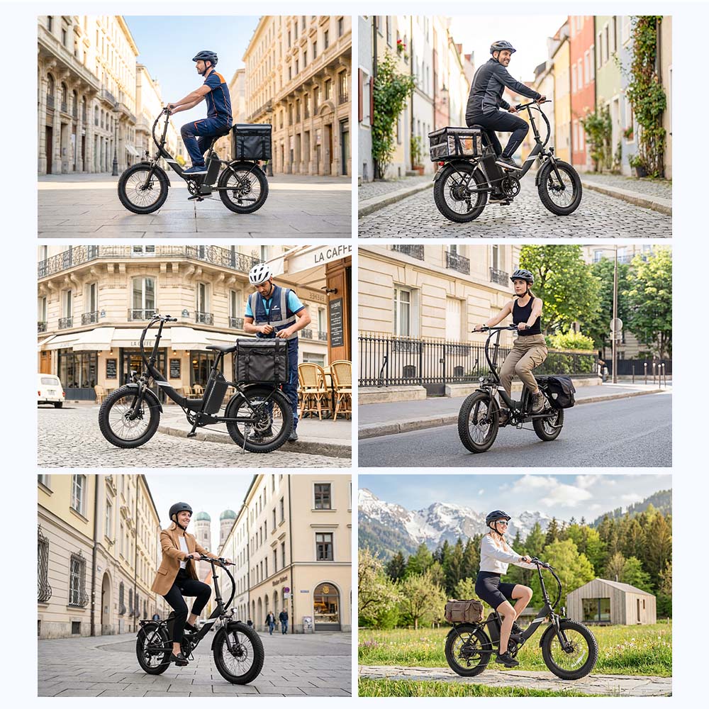 Touroll S3 Step-Thru Electric Bike  250W Motor  36V 13Ah Battery  20'×3 0' Tires  25km/h Max Speed  65km Max Range  Dual Disc