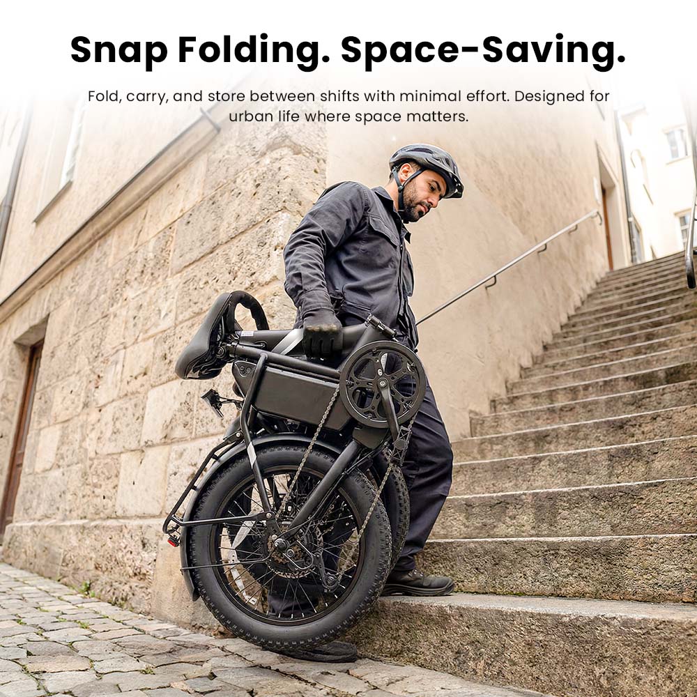 Touroll S3 Step-Thru Electric Bike  250W Motor  36V 13Ah Battery  20'×3 0' Tires  25km/h Max Speed  65km Max Range  Dual Disc