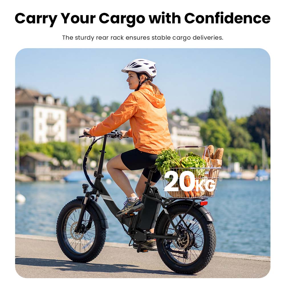 Touroll S3 Step-Thru Electric Bike  250W Motor  36V 13Ah Battery  20'×3 0' Tires  25km/h Max Speed  65km Max Range  Dual Disc