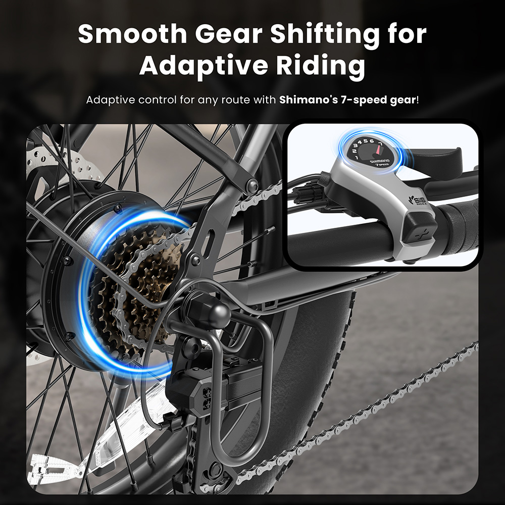 Touroll S3 Step-Thru Electric Bike  250W Motor  36V 13Ah Battery  20'×3 0' Tires  25km/h Max Speed  65km Max Range  Dual Disc