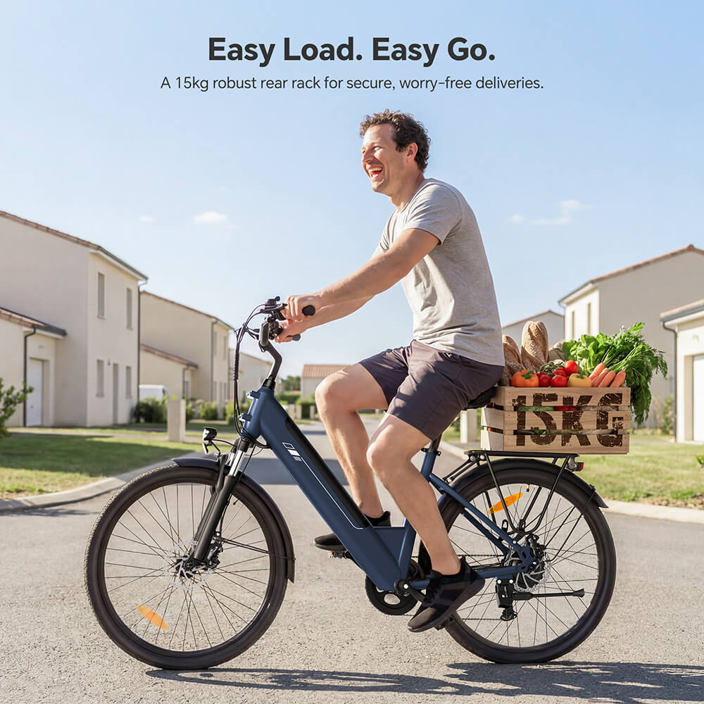 Foride Roamer 2 Step-Thru Electric Bike  250W Motor  36V 15 6Ah Battery  26'×1 75' Tires  25km/h Max Speed  100km Max Range  M