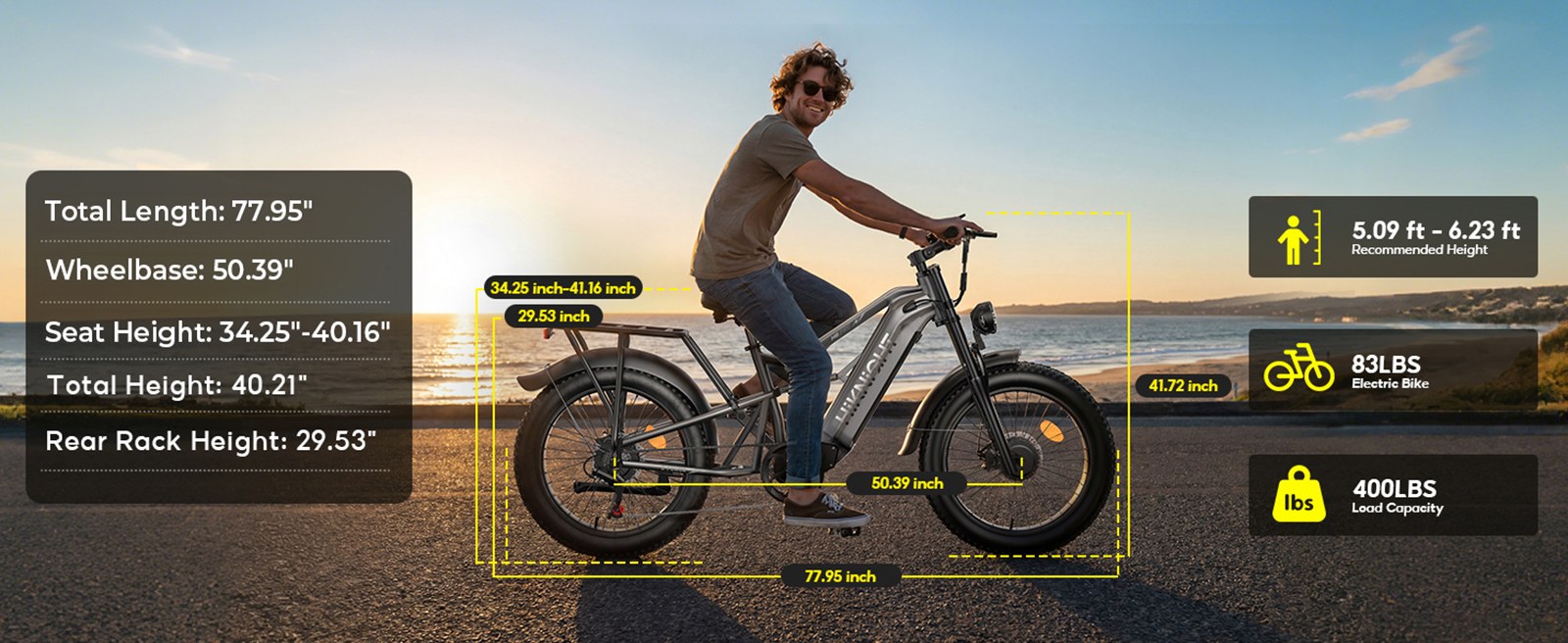 HIKNIGHT H6 PRO Electric Bike  4000W Peak Dual Motors  52V 20Ah Removable Battery  145km Range  64km/h Max Speed  200N·m Torqu
