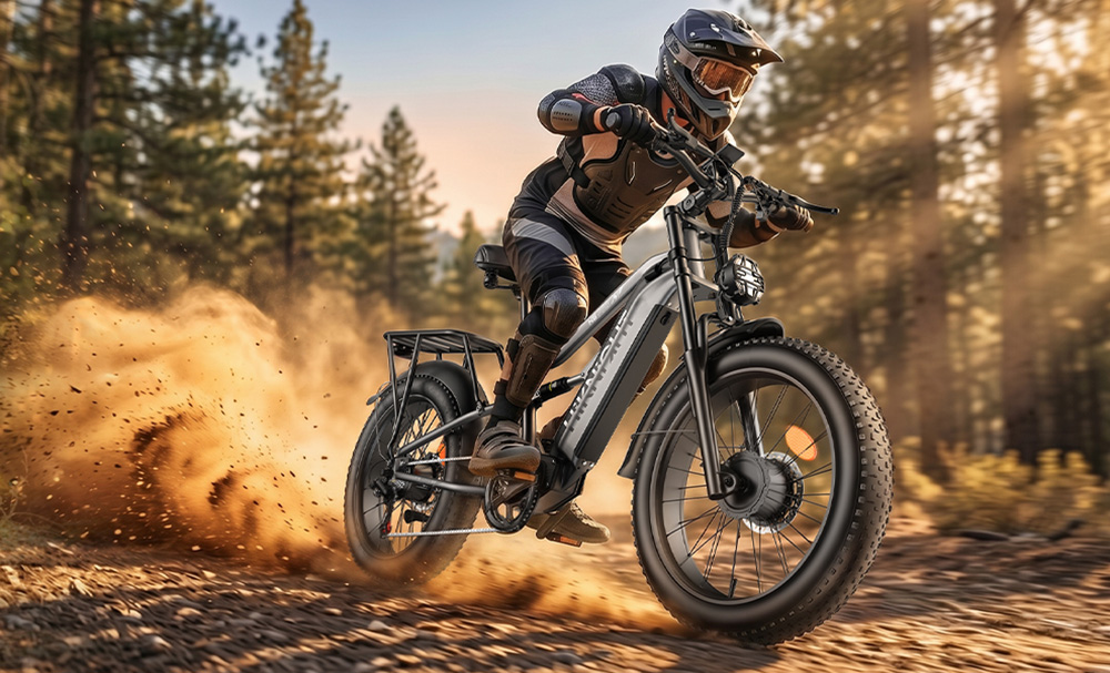 HIKNIGHT H6 PRO Electric Bike  4000W Peak Dual Motors  52V 20Ah Removable Battery  145km Range  64km/h Max Speed  200N·m Torqu