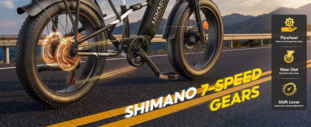 HIKNIGHT H6 PRO Electric Bike  4000W Peak Dual Motors  52V 20Ah Removable Battery  145km Range  64km/h Max Speed  200N·m Torqu