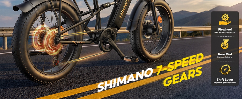 HIKNIGHT H6 PRO Electric Bike 4000W Peak Dual Motors 52V 20Ah Removable Battery 145km Range 64km/h Max Speed 200N·m Torqu