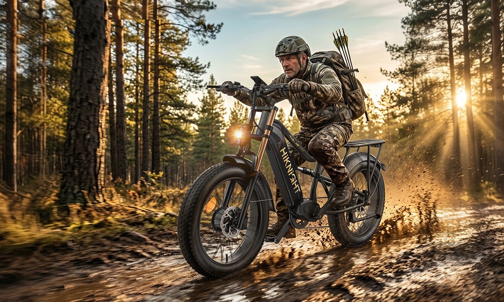 HIKNIGHT H6 PRO Electric Bike 4000W Peak Dual Motors 52V 20Ah Removable Battery 145km Range 64km/h Max Speed 200N·m Torqu