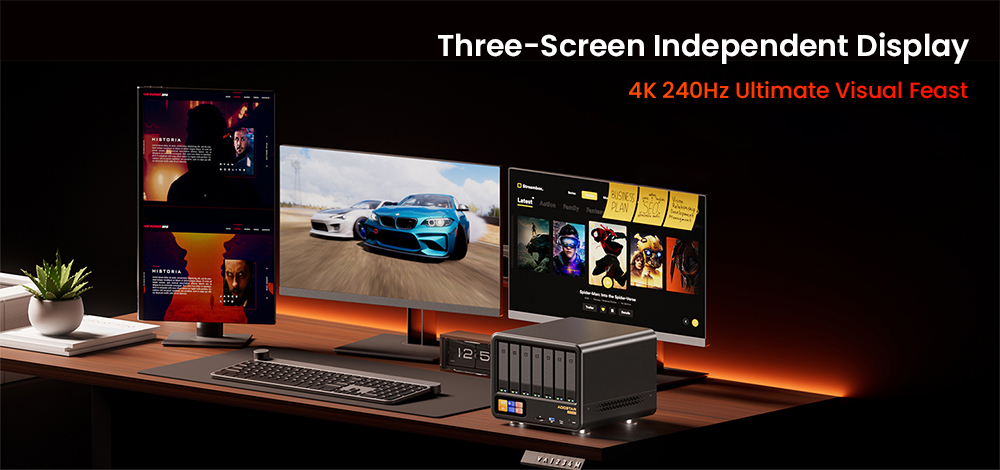 AOOSTAR WTR MAX NAS Mini PC Barebone No RAM No SSD Intel Core i5-1235U 10 Core Max 4 4GHz 11-Bay Storage 6×3 5