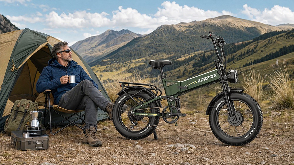 APEFOX RH20 Electric Bike Dual 750W Hub Motors 48V 22 5Ah Lithium Battery 50km/h Max Speed 100km Range 20×4 0