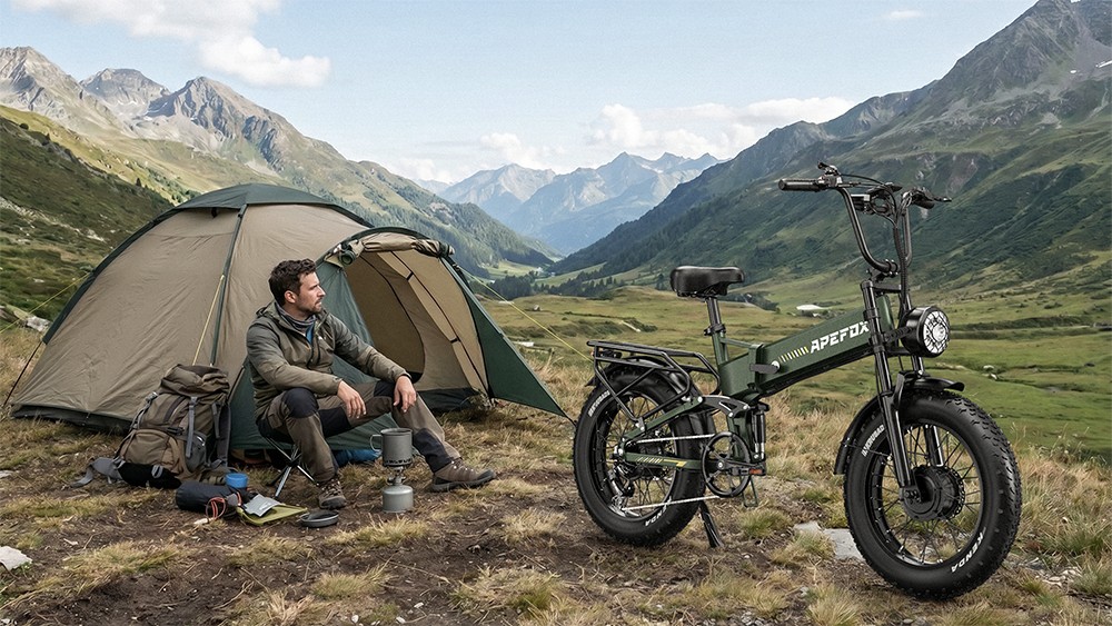 APEFOX RH20 Electric Bike Dual 750W Hub Motors 48V 22 5Ah Lithium Battery 50km/h Max Speed 100km Range 20×4 0