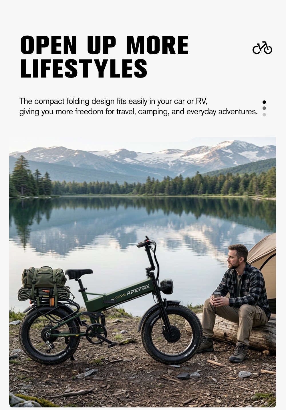 APEFOX RH20 Electric Bike Dual 750W Hub Motors 48V 22 5Ah Lithium Battery 50km/h Max Speed 100km Range 20×4 0