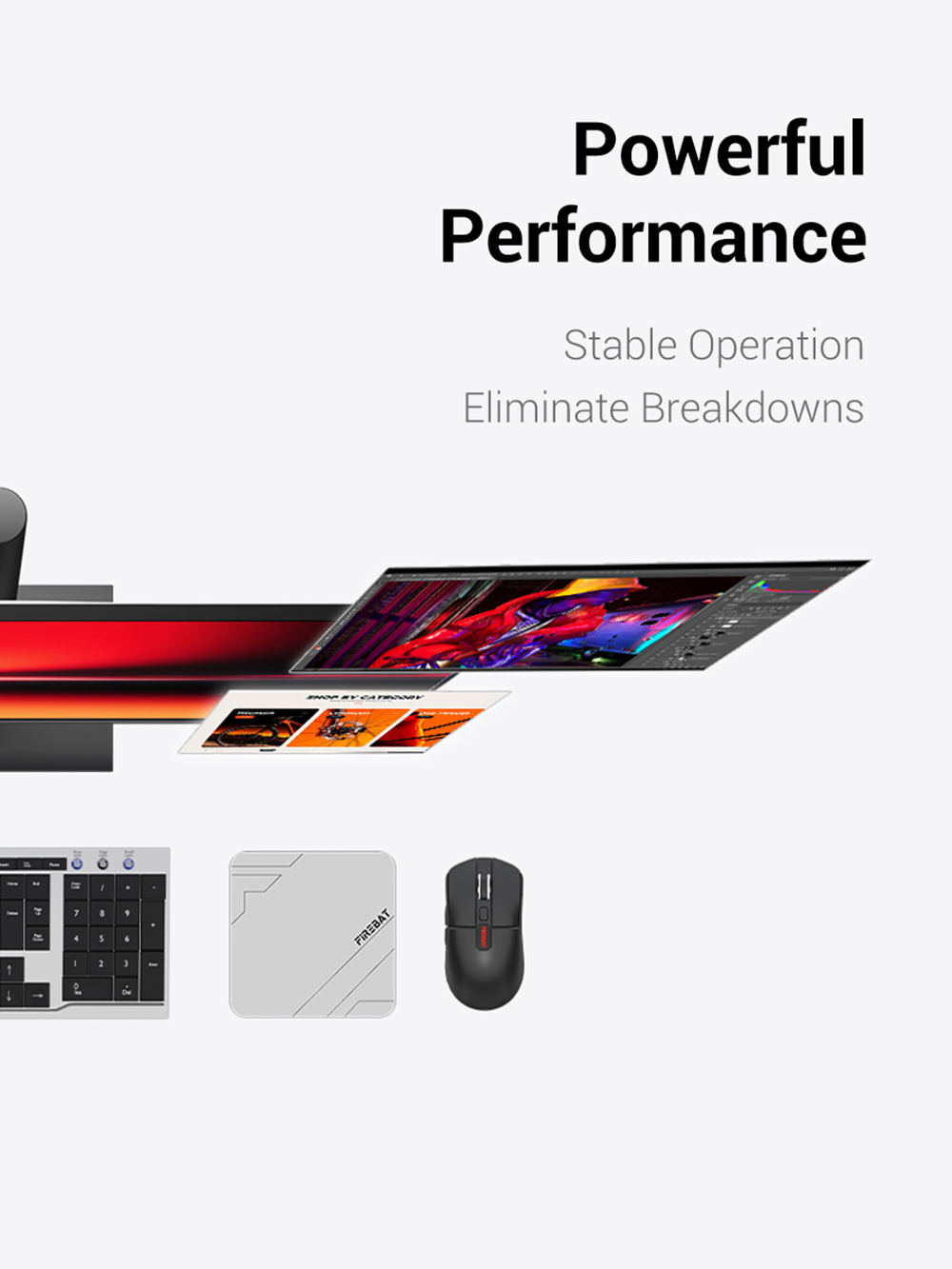 FIREBAT F1 Mini PC  AMD Ryzen 5 7640HS  6 Cores 12 Threads Up to 5 0GHz  AMD Radeon 760M Graphics  24GB LPDDR5 RAM  512GB SSD