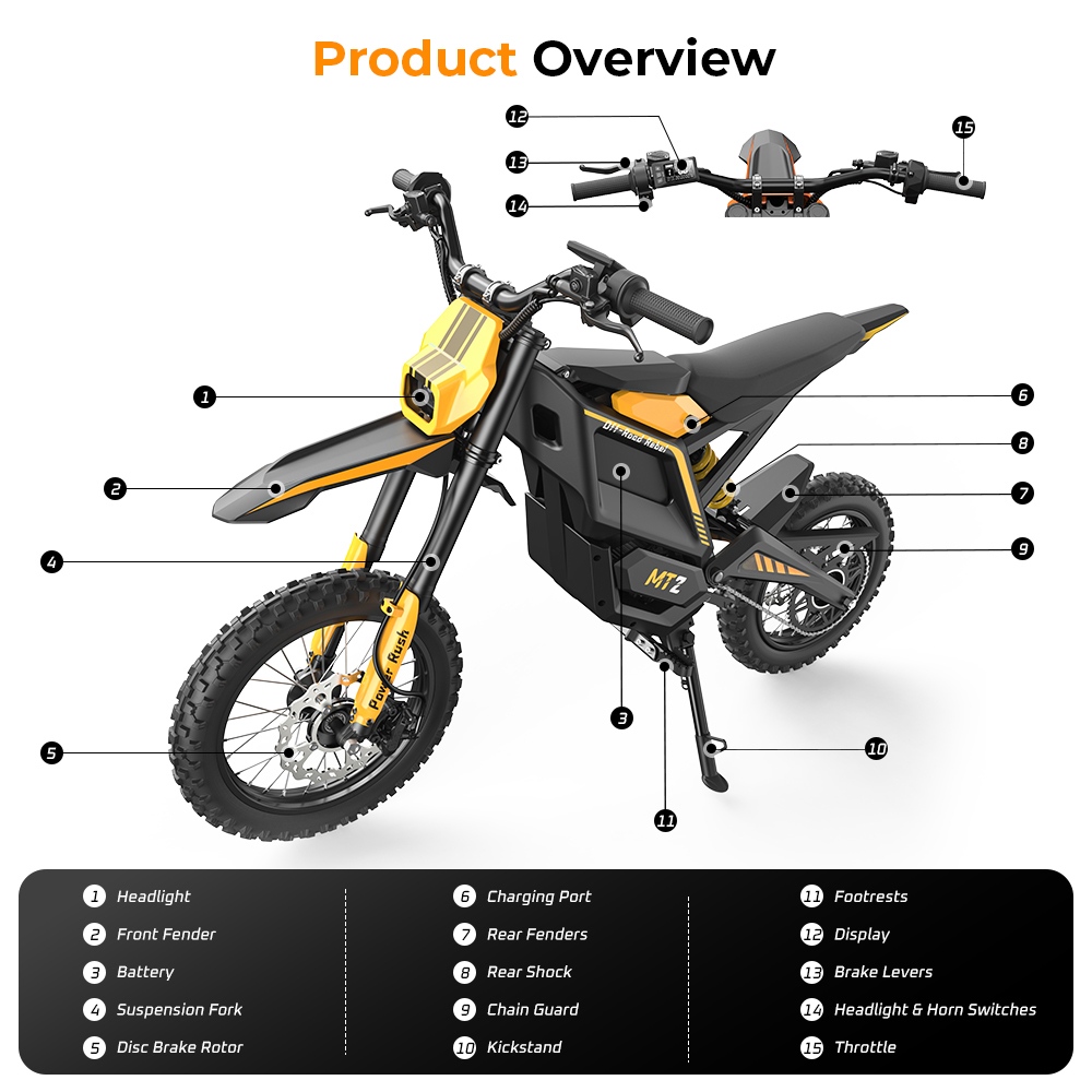 MT2 Electric Motorcycle 3000W Peak Motor 48V 22 5Ah Removable Battery 220N·m Torque 60km/h Max Speed Up to 72km Range 58
