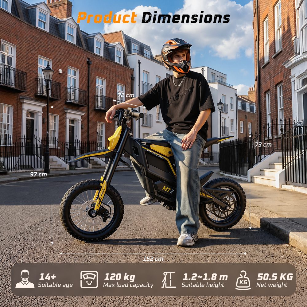 MT2 Electric Motorcycle 3000W Peak Motor 48V 22 5Ah Removable Battery 220N·m Torque 60km/h Max Speed Up to 72km Range 58