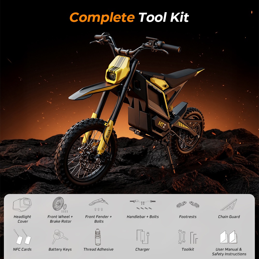 MT2 Electric Motorcycle 3000W Peak Motor 48V 22 5Ah Removable Battery 220N·m Torque 60km/h Max Speed Up to 72km Range 58