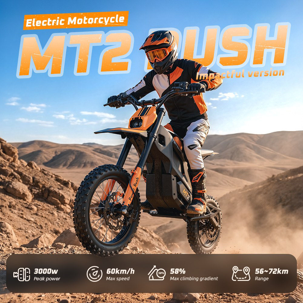 MT2 Electric Motorcycle 3000W Peak Motor 48V 22 5Ah Removable Battery 220N·m Torque 60km/h Max Speed Up to 72km Range 58
