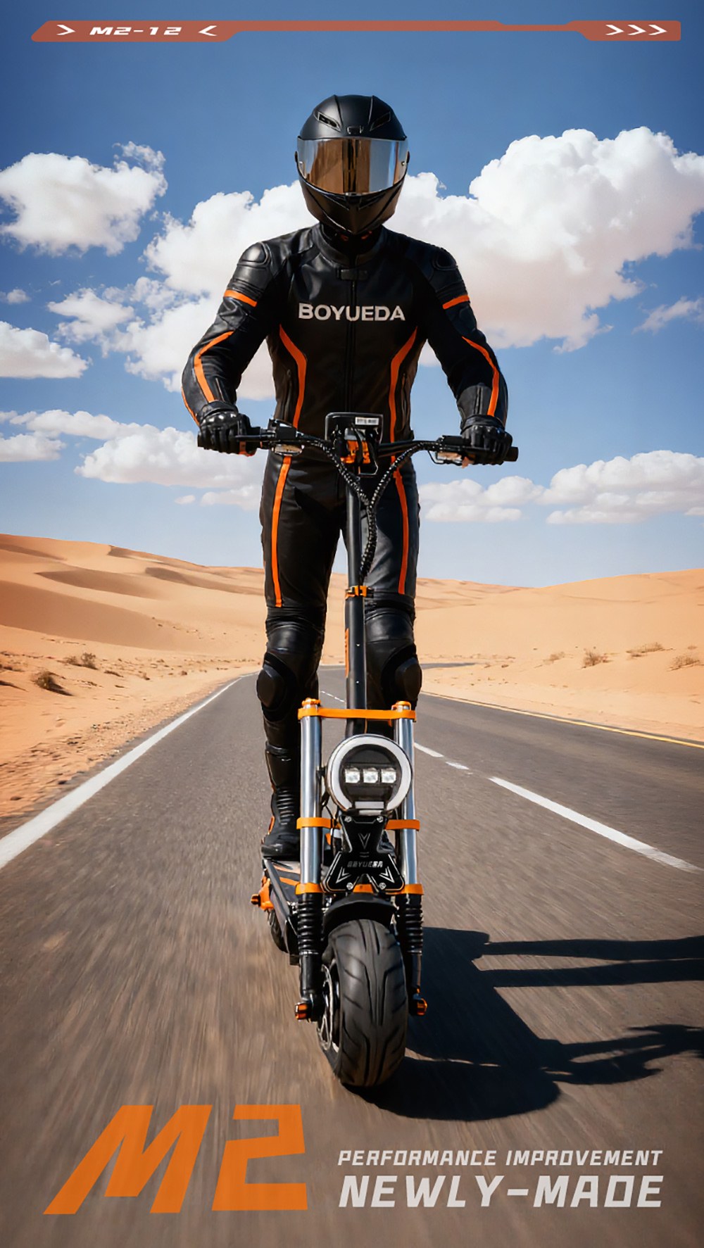BOYUEDA M2 Electric Scooter  10000W Dual Motor  95km/h Speed  72V 40Ah 2880Wh Lithium Battery  150km Max Range  45° Climbing
